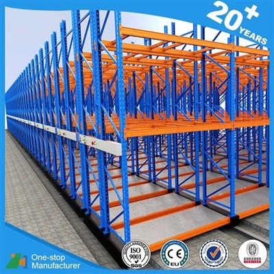 Sehr sicher motorisiertes mobiles Racking -System Industrial Warehouse Lagern -Rack für spezielle Umgebungen.